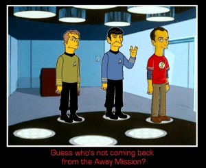 Kirk Spock & Sheldon Away mission at Second Geekhood