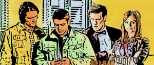 Sam & Dean Winchester, 11th Doctor,  & Clara on Second Geekhood