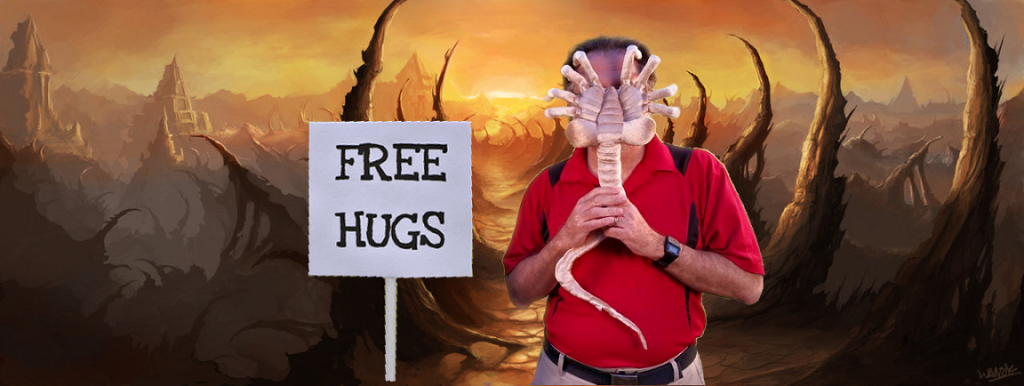 Have some free hugs from our resident ALIEN Facehugger at Second Geekhood
