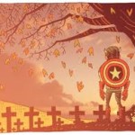 Captain America during Memorial Day at Second Geekhood 9